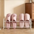 thumbnail image 4 of Shoe Rack Floor Standing for Bathroom Entryway Space Saving Metal Shoe Storage with Drainage Grids No Drill, 4 of 6