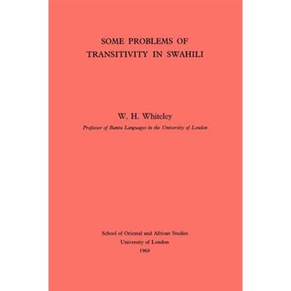 Pre-Owned Some Problems of Transitivity in Swahili, (Paperback)
