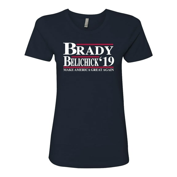 Brady Belichick '19 Make America Great Again Womens Fit Short Sleeve T-shirt-Navy-Large