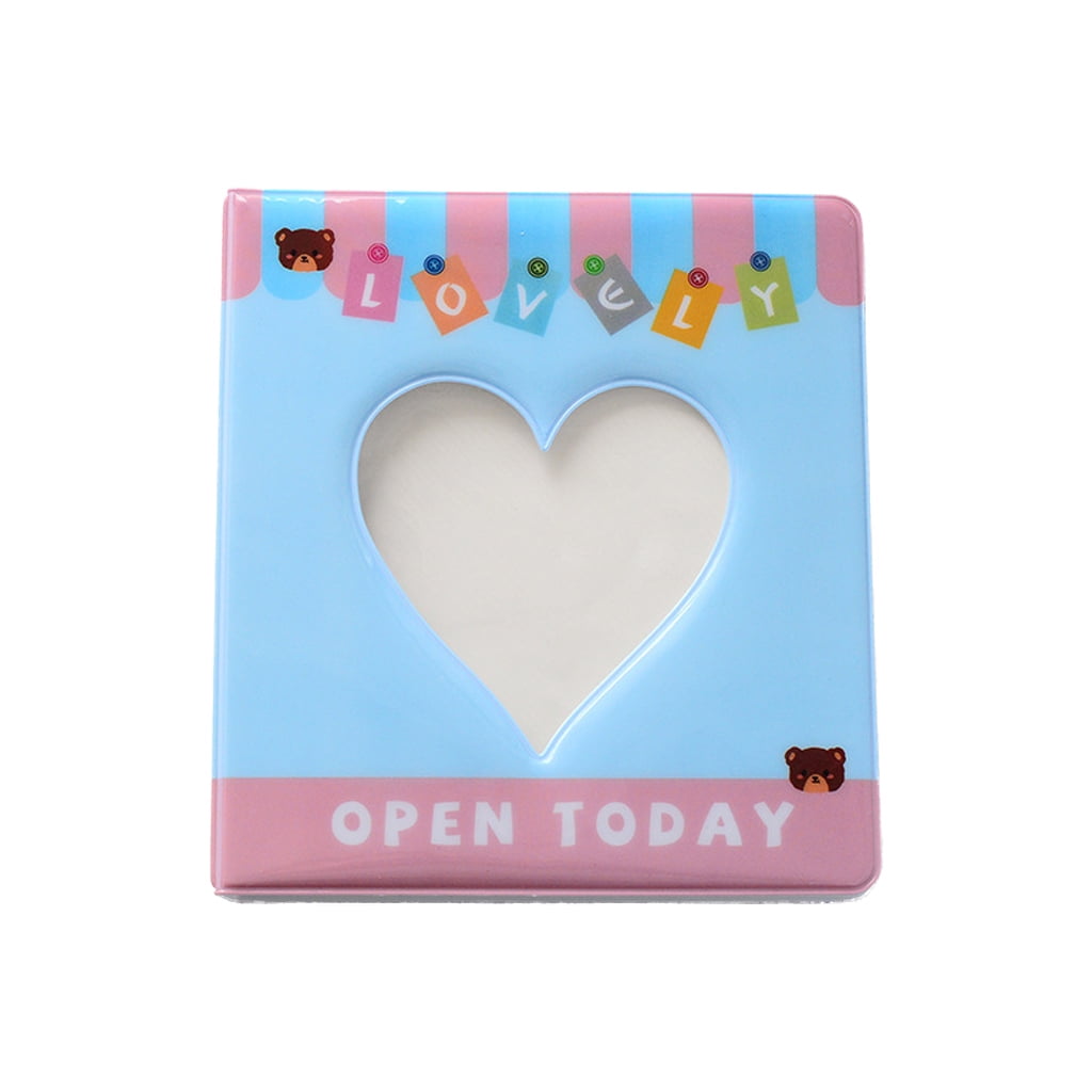 Sorrowso 100 Pcs Photo Album Love Heart Hollow Name Card Book Photocard ...