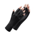 thumbnail image 2 of Ice silk sunscreen half-finger gloves for men and women Summer anti-ultraviolet outdoor tea-picking nail art driving light and thin, 2 of 6