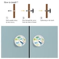 thumbnail image 4 of 4 Pcs Dinosaur Knobs for Kitchen Cabinet Cupboard Dresser Bookcase Drawer Pulls Handles Round Home Decor, 4 of 5