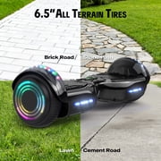 MOSTA Bluetooth Hoverboard with LED Headlight, 2-Wheel Self-Balancing Electric Scooter 6.5 inch Black