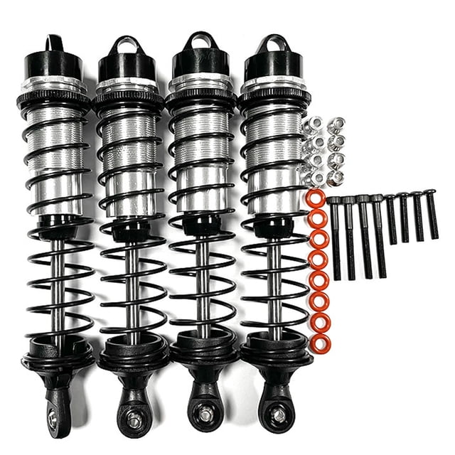 Amortiguador trasero delantero liso de aleación de aluminio Tholdsy para 1/10 MAXX RC Negro