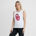 thumbnail image 4 of Women's Fanatics White Oklahoma Sooners Activate Slub Tank Top, 4 of 5