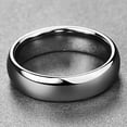 thumbnail image 4 of 6mm Tungsten Wedding Band Ring Men Women Plain Dome High Polished Comfort Fit Size 7-12, 4 of 5