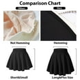 thumbnail image 3 of Women's Plus Size Mini Skater Skirt- Basic Versatile High Waisted Flared Casual Stretchy Skirts Black, 3 of 7