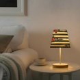 thumbnail image 6 of BZSMCE Table Lamp Creative Roses on Stripes Pattern Simple Pattern Night Light, 6 of 8