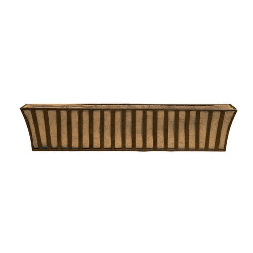 Deer Park D68 WB124X Solera 9 In. X 30 In. Metal Window Box With Coco Liner