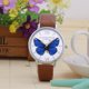 thumbnail image 1 of Reloj de mariposa de cuero con pulsera de mujer de marca de lujo Lvpai (marrón) Tmvgtek Para estrenar, 1 of 7