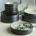 thumbnail image 4 of Stone Lain Elica 24-Piece Dinnerware Set Stoneware, Beige and Black, 4 of 6