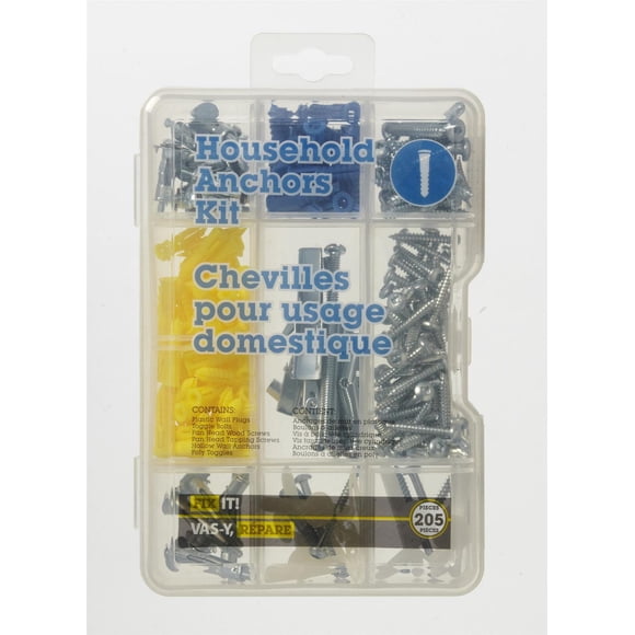 Chevilles d'ancrage e-z drywall assorties 50 pièces