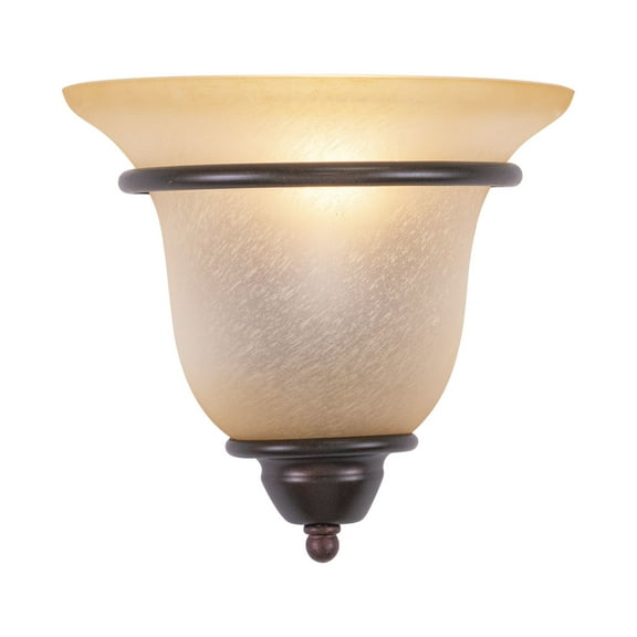 Monrovia 1 Light Bronze Flush Wall Sconce Cognac Glass