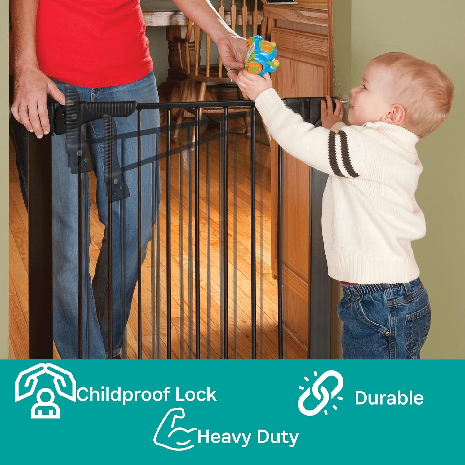 KidCo Gateway Pressure Plus for Child Safety, Black