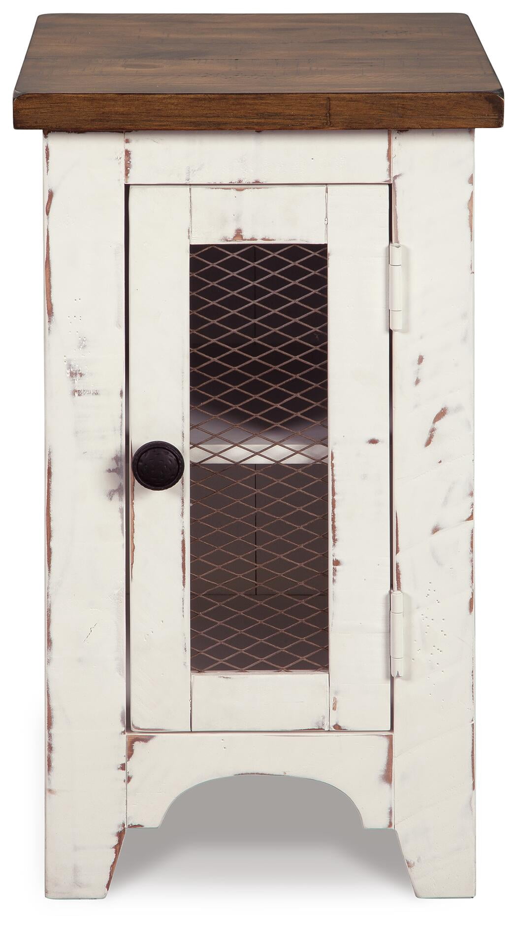 Signature Design by Ashley Casual Wystfield Chairside End Table  White/Brown