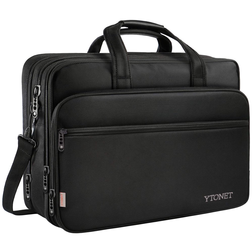 17in Laptop Shoulder Bag, Expandable Travel Briefcase with Organizer