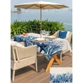 thumbnail image 5 of Outdoor Tablecloth with Umbrella Hole for Patio/Picnic/Party/Camping, Summer Coastal Waterproof Table Cloth Rectangle Table Cover Washable, Watercolor Ocean Coral Starfish Conch Beige (52"x 70"), 5 of 8