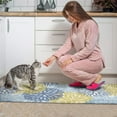 thumbnail image 3 of Blue and Yellow Floral Pattern Kitchen Rugs Sets Of 2,Anti Fatigue Kitchen Mat Rugs Non Slip Washable,Decorative Kitchen Floor Mats for Kitchen,Sink,Laundry,17"x30"+17"x47", 3 of 7