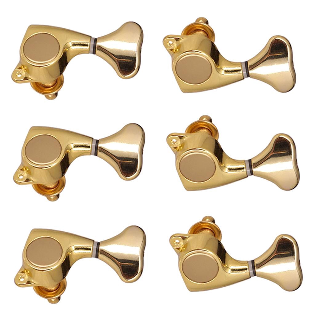 LeeQinersw 1 Pack Full Closed Acoustic Guitar Machine Heads 3R3L Fishtail Shape Handle Knob