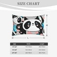 thumbnail image 6 of Balery Panda Cute Pink Hearts Pillow Covers,Bed Pilowcases,Reversible Plush Throw Pillow Covers End Pillow Encasement,Pillow Case - 14"X20", 6 of 9