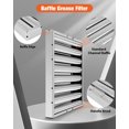 thumbnail image 4 of Hood Filters 19.5W x 19.5H Inch 430 Stainless Steel Pack of 6, 7 Grooves Commercial Hood Filters, Commercial Kitchen Range Hood Filter for Grease Rated Commercial Kitchen Exhaust Hoods, 4 of 7