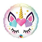 18" Packaged Vibrant Unicorn Lashes Balloon Summer Balloon