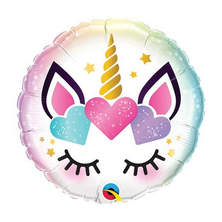 18" Packaged Vibrant Unicorn Lashes Balloon Summer Balloon