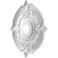 thumbnail image 4 of Ekena Millwork 19"OD x 3 1/2"ID x 1"P Attica Thermoformed PVC Ceiling Medallion (Fits Canopies up to 6 3/4"), Bright Coat Aluminum, 4 of 10