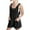 Black, variant on TQWQT Girls Rompers Size 7-8 Teens Summer Short Overalls Dressy Casual Sleeveless Romper Loose fit Boho Beach Vacation Clothes with Pocket Black