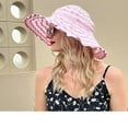 thumbnail image 4 of Women's Vintage Foldable Sun Hat Beach Garden Travel UV Protection/Light Pink, 4 of 7