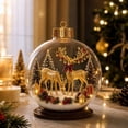 thumbnail image 5 of Glowing Christmas Story Ornament,Light-Up 3D Miniature Scene Clear PVC Globe Christmas Tree Ornament, Festive Keepsake Gift for Home Christmas Party Decoration, 5 of 8