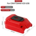 thumbnail image 2 of Adapter For Craftsman Battery USB Adapter 20V MAX USB Power Source, Charger Converter for Craftsman 20V Batteries CMCB104 CMCB202 CMCB204 CMCB206 with Compact Design, 2 of 6