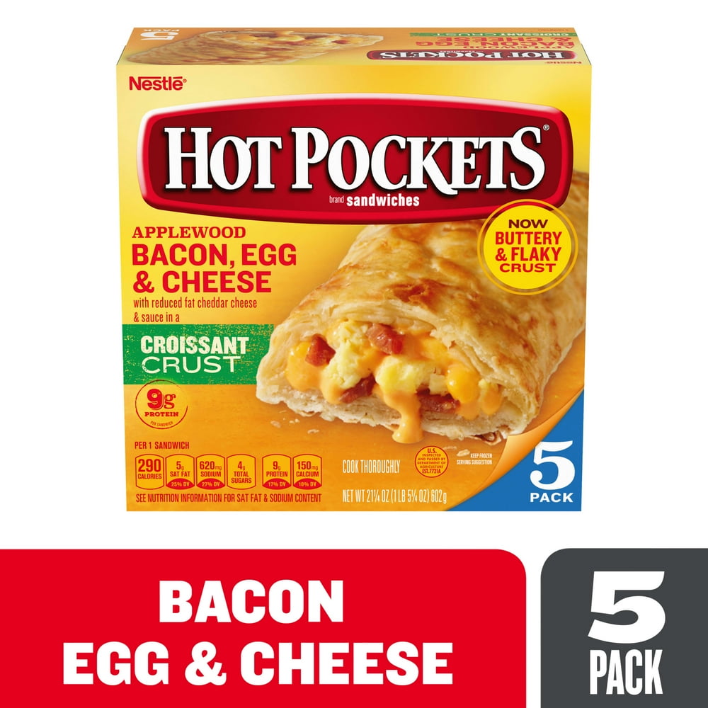 Hot Pockets Bacon, Egg & Cheese Croissant Crust Breakfast Sandwiches 21