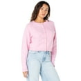 thumbnail image 5 of Celebrity Pink Women's and Women's Plus Cable Knit Crew Neck Cardigan, Sizes XS-4X, 5 of 5