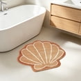 thumbnail image 6 of Seashells Bathroom Rug, Ocean Decor Shell Bath Mat Gifts, Cute Seashell Shaped Bath Rugs for Sea Room Decor, Machine Washable & Non-Slip Bath Mat, 16x16 Inch, 6 of 7