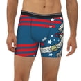 thumbnail image 2 of Rateoe Astronaut Runs Forward Print Men’s Underwear Boxer Briefs Soft Comfortable Underwear Boxer Briefs, Long Leg Briefs,Anti-chafing Boxer Briefs, 2 of 7