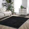 thumbnail image 4 of FairOnly Luxury Shag Area Rug 4' x 6' Modern Indoor Plush Fluffy Rug Extra Soft Comfy Carpet for Dining Room, Black, 4 of 8