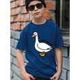 thumbnail image 3 of Big Boys Cool, Lightweight Tops Silly Goose Print Engaging Visuals, Casual Short Sleeve T-Shirts For Summer Outdoor, 3 of 9