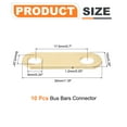 thumbnail image 2 of Uxcell 10 Pcs Pitch Row 0.7"(17.5mm) Brass Bus Bar Connector for LiFePO4 Cells Busbar Connector, Brass Color, 2 of 6