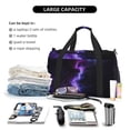 thumbnail image 5 of Picia Purple And Blue Nebula Print Travel Duffle Bag,Weekender Bags for Women with Shoe Compartment, Gym Duffel Bag with Wet Pocket, Hospital Bags for Labor and Delivery, 5 of 7