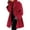 Red, variant on Womens Winter Wool Coat Trench Jacket Ladies Warm Slim Long Overcoat Outwear Red S