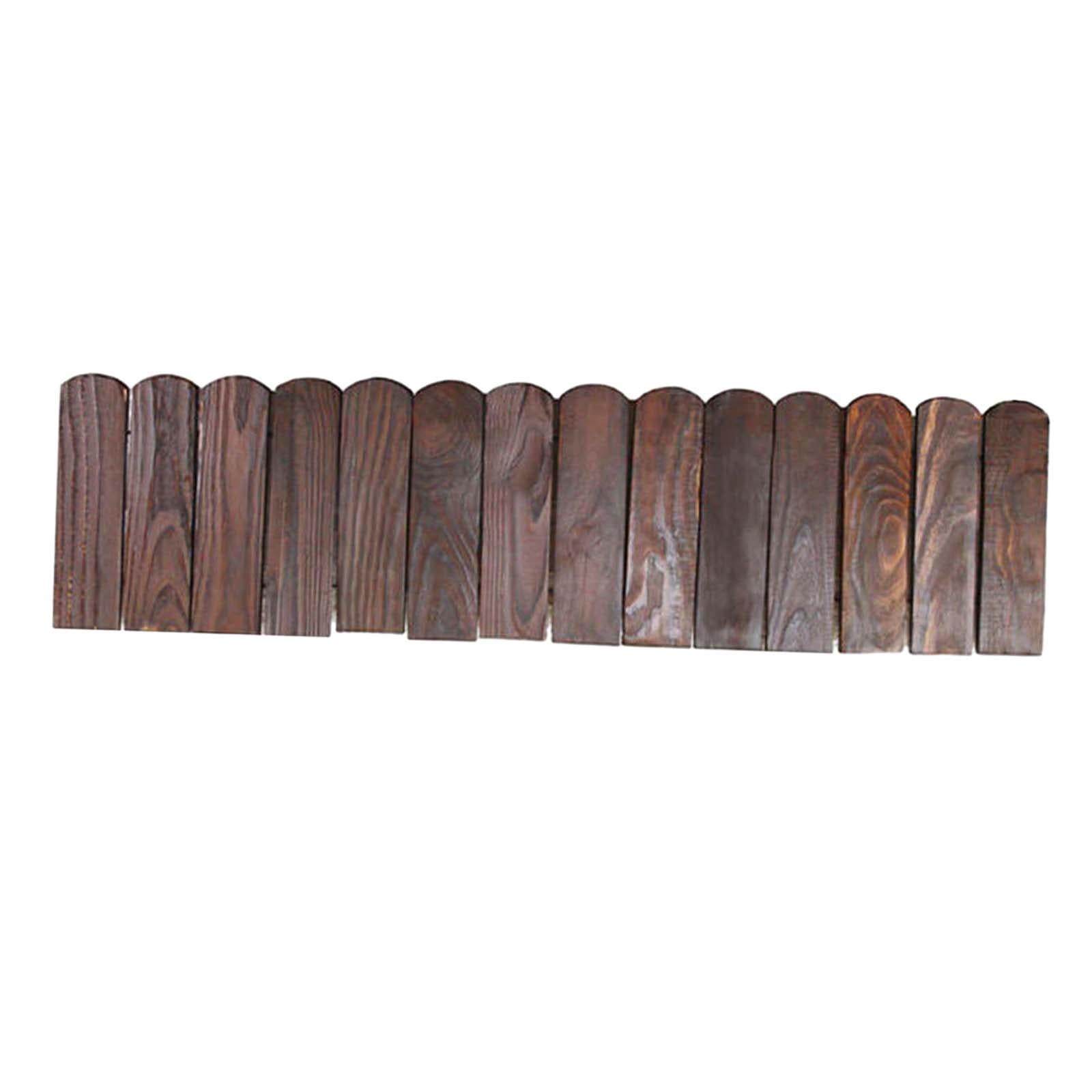 koolsoo Decorative Garden Fence Garden Edging Border Detachable Landscape Border Landscape Decor Gardens Fencing Wooden for Flower Bed Flat