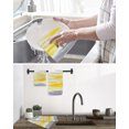 thumbnail image 5 of Yellow Grey Kitchen Dish Towels for Drying Dishes Set of 2, Vintage Farmhouse Abstract Oil Painting Waffle Weave Microfiber Hand Tea Bathroom Towels Quick Dry & Absorbent Towel 12x12, 5 of 7