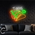 thumbnail image 4 of C-CRAFT Tacos Neon Led Light Up 33 inch for Tacos Mexican Food Restaurant Wall Decor, 4 of 5