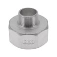 thumbnail image 1 of Unique Bargains 304 Accesorios de tubería de acero inoxidable 2"Femenino x 1"Masculino BSPT Niple octagonal reductor 1 Pc, 1 of 7