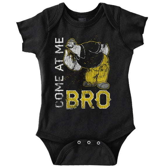 Funny Popeye Come at Me Bro Bluto Romper Boys or Girls Infant Baby Brisco Brands 12M
