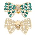 thumbnail image 3 of 1 Pair Sparkling Rhinestone Bow Shoe Clips Charms For Women Bridal Wedding Party Shoes Buckles Detachable Shoe Brooch Embellishments Decoration Access, 3 of 5