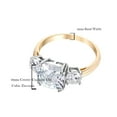 thumbnail image 4 of Samie Collection Royal Engagement Rings for Women Inspired by Princess Meghan Markle's Wedding: 3.67ctw Cushion Cut Cubic Zirconia in 18K Yellow Gold Plating, Size 5 to 10, 4 of 8