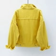 thumbnail image 4 of Fjofpr Chandails pour Femmes Grande Taille Femmes Manches Courtes Polyvalent Veste en Jean Blanche Manches Courtes Châle Fin, 4 of 5