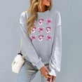 thumbnail image 4 of Women's Crewneck Shirts Christmas Sweatshirts Top Fashion Cute Xmas Printed Pullover Winter Long Sleeve Sweaters Loose Plus Size Blouses Tops, 4 of 6